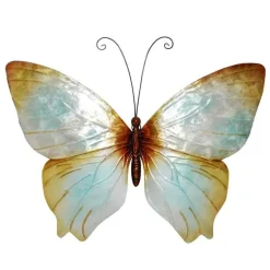 Metal and Capiz Butterfly Wall Decor - Pearl