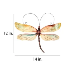 Metal and Capiz Dragonfly Wall Decor - Pearl