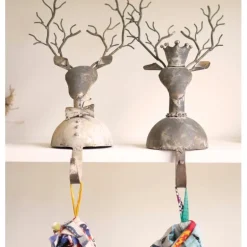 Metal Deer Stocking Holders, Set of 2
