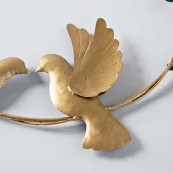 Metal Dove and Olive Branch Wreath