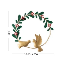 Metal Dove and Olive Branch Wreath