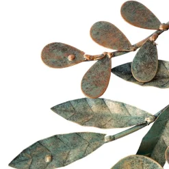 Metal Leaf Sun Face Wall Art