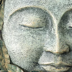 Metal Leaf Sun Face Wall Art