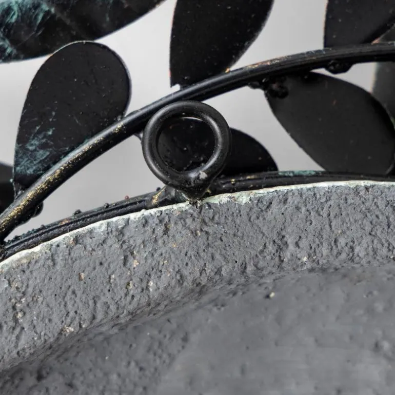 Metal Leaf Sun Face Wall Art