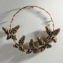 Metal Pinecone Wreath