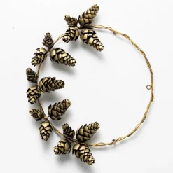 Metal Pinecone Wreath