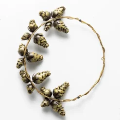 Metal Pinecone Wreath