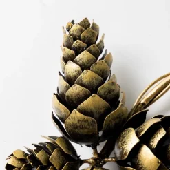 Metal Pinecone Wreath
