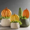 Metal Pumpkin Garden Stakes, Set of 4