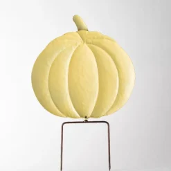 Metal Pumpkin Garden Stakes, Set of 4