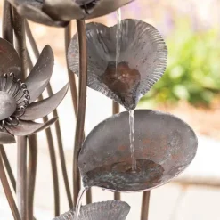 Metal Tiered Cascading Flower Fountain