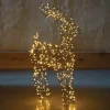 23" Micro Led Black Metal Reindeer