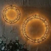 Micro LED Black Metal Wreath