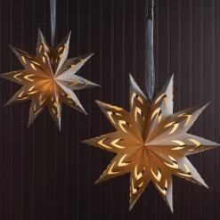 15" Micro LED Hanging Paper Star