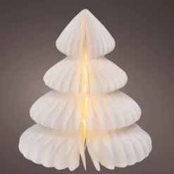 11" Micro LED Paper Tree - White