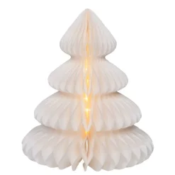 11" Micro LED Paper Tree - White