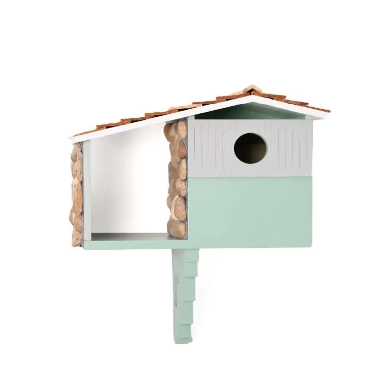 Mid-Mod Stone Bird House
