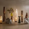 Mid-Mod Tall Rattan Woven Floor Lamp