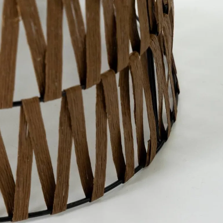 Mid-Mod Tall Rattan Woven Floor Lamp