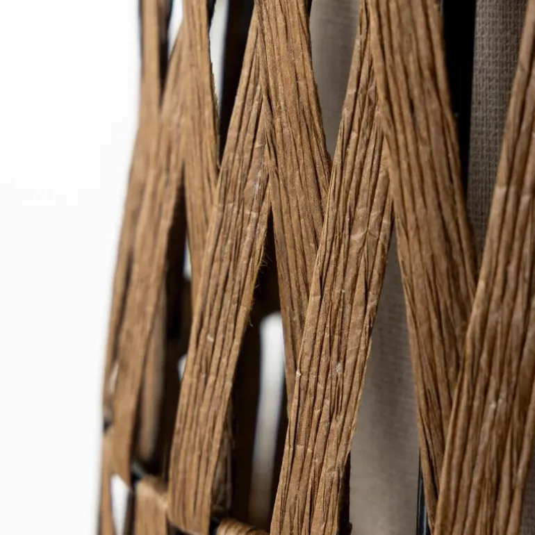 Mid-Mod Tall Rattan Woven Floor Lamp