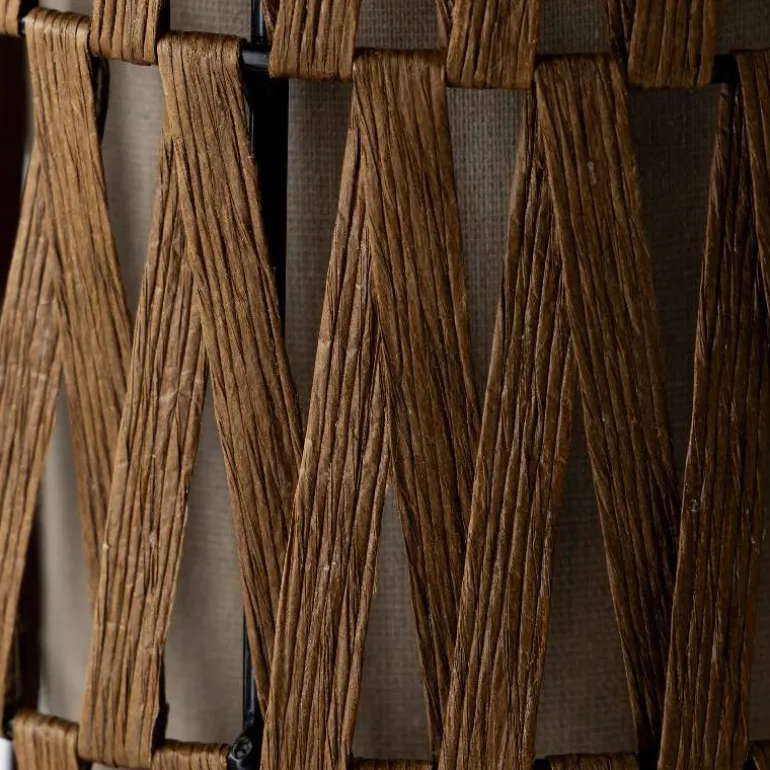 Mid-Mod Tall Rattan Woven Floor Lamp