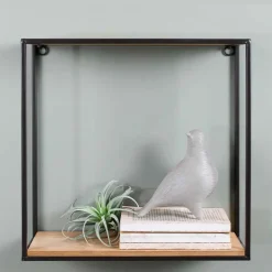 Milo Metal and Wood Shelf, Large