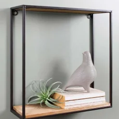 Milo Metal and Wood Shelf, Large