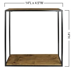 Milo Metal and Wood Shelf, Large
