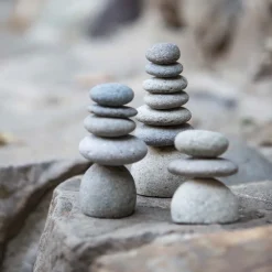 Mini Rock Cairns, Set of 3