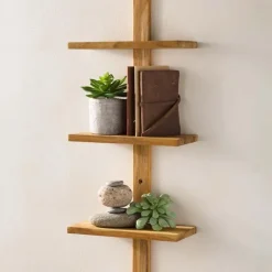 Mini Teak Wall Shelf
