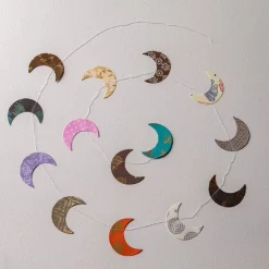 Moon Recycled Cotton Paper Garland, 84"L