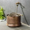 Moroccan Embossed Copper-Finished Hose Pot
