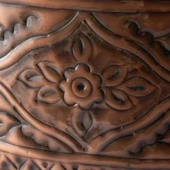 Moroccan Embossed Copper-Finished Hose Pot