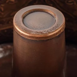 Moroccan Embossed Copper-Finished Hose Pot