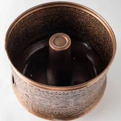 Moroccan Embossed Copper-Finished Hose Pot