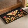 Moth on Black Coir Mat