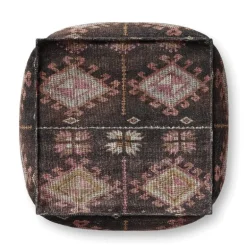 Multi Black and Pink Pouf