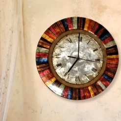 Multi-Color Capiz Wall Clock