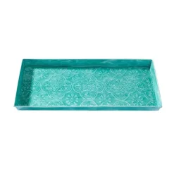 Multi-Purpose Metal Boot Tray - Turquoise