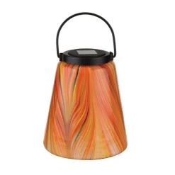 Murano Hanging Solar Lantern - Orange