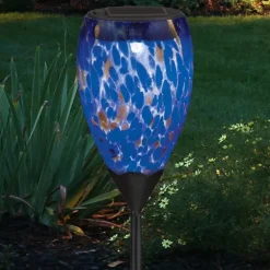 Murano Solar Stake - Indigo