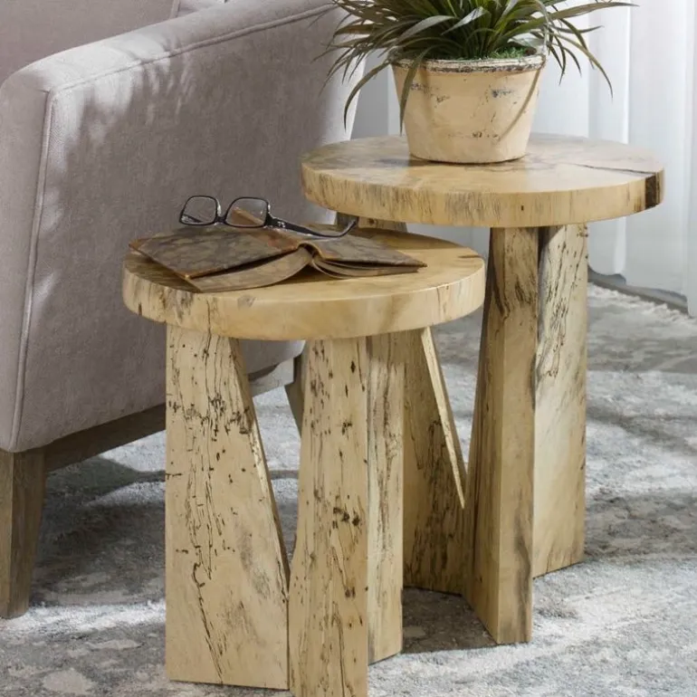 Nadette Natural Nesting Tables, Set of 2