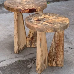 Nadette Natural Nesting Tables, Set of 2