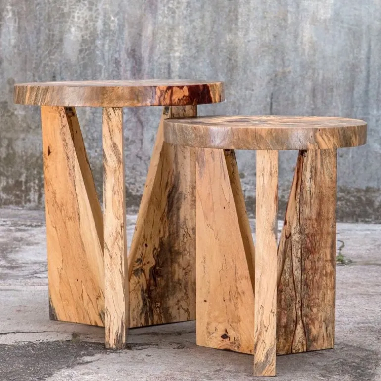 Nadette Natural Nesting Tables, Set of 2