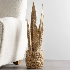 Natural Woven Banana Bark Snake Plant