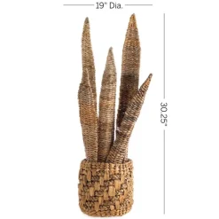 Natural Woven Banana Bark Snake Plant