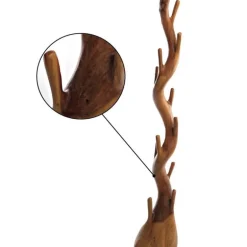 Nature Inspired Twisted Suar Wood Coat Rack