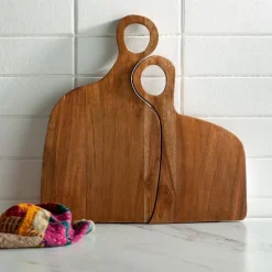 Nested Love Wood Cutting Boards Natural, Set of 2