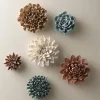 Neutral Collection Ceramic Wall Flowers, Set of 6