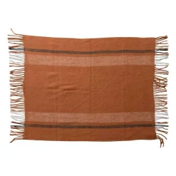 New Zealand Wool and Brushed Acrylic Fringe Throw
